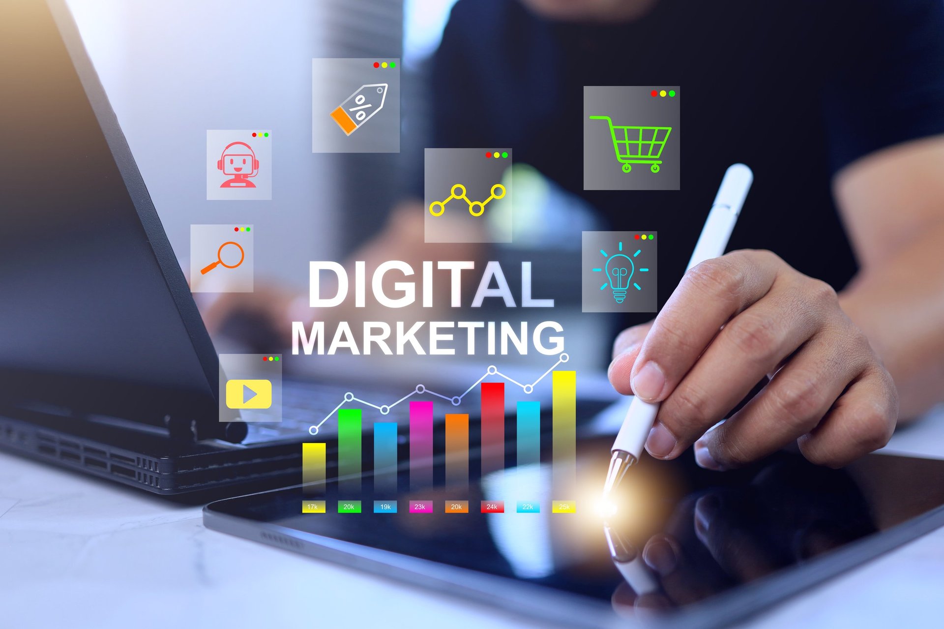 Digital marketing concept